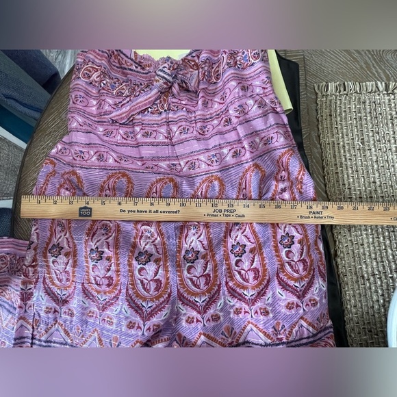 J. Crew Point Sur Paisley Tie Front Wide Leg Jumpsuit‎ Size 2 - Picture 11 of 11